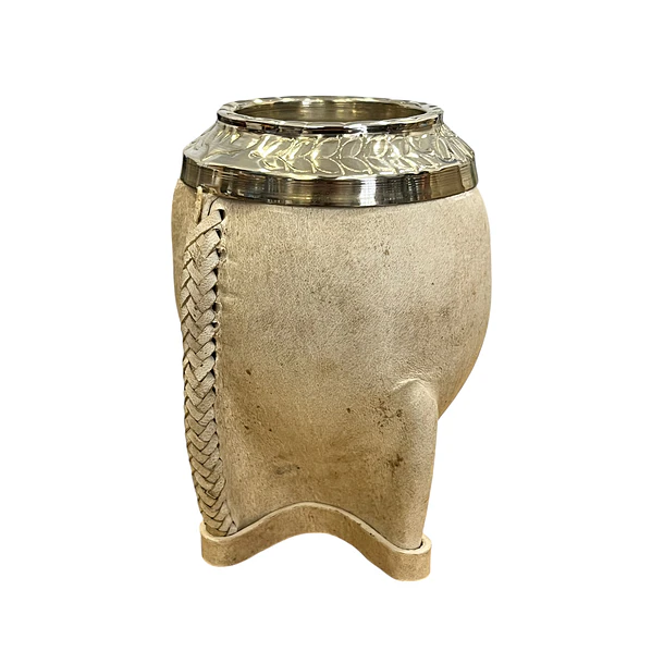 Mate Torpedo Calabaza Premium Crudo | Virola Cincelada   2