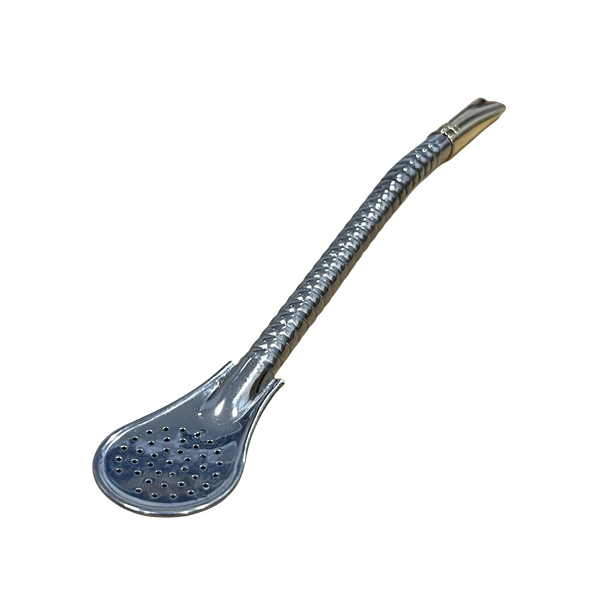 Bombilla Inox  Pico dorado - Torneada - 19 cm  1
