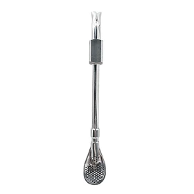 Bombilla Simil Stanley Plateada - 19,5 cm