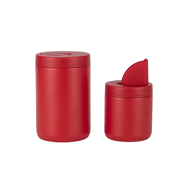 Yerbera - Inox con pico vertedor - Rojo 1