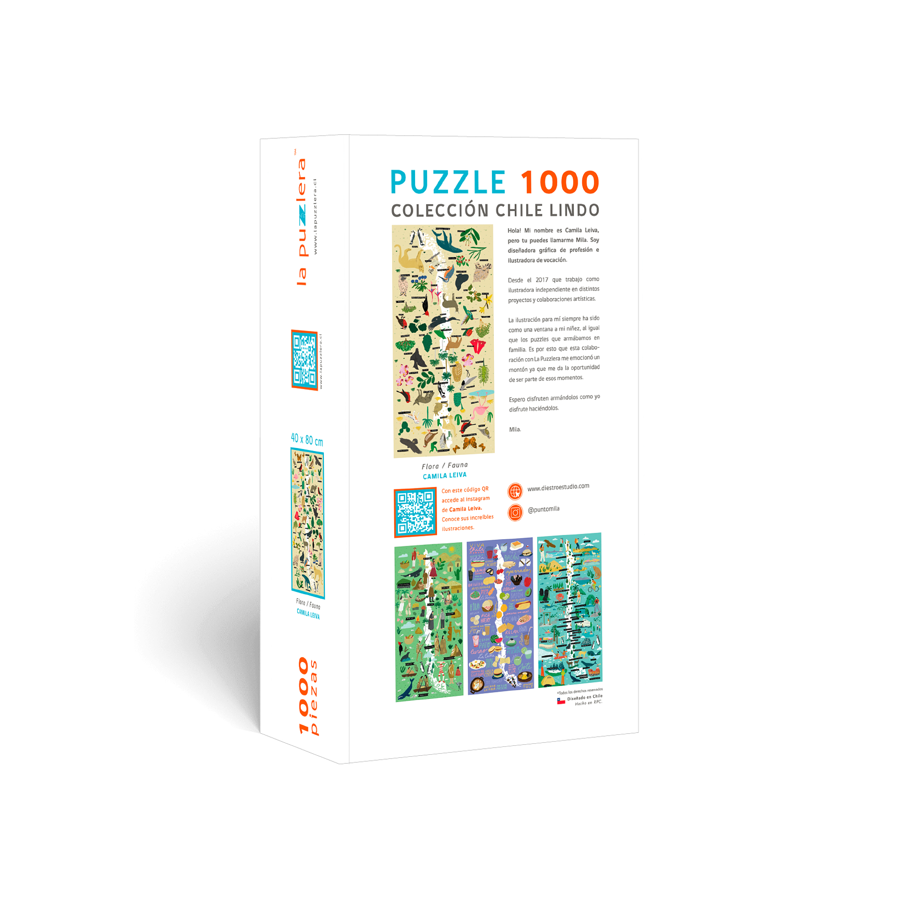 Puzzle Mapa de Chile Flora y Fauna 1000 Piezas