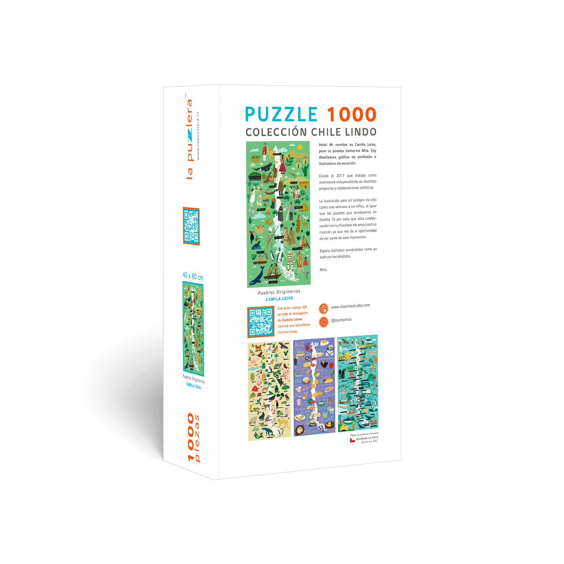 Puzzle Mapa de Chile Pueblos Originarios 1000 Piezas