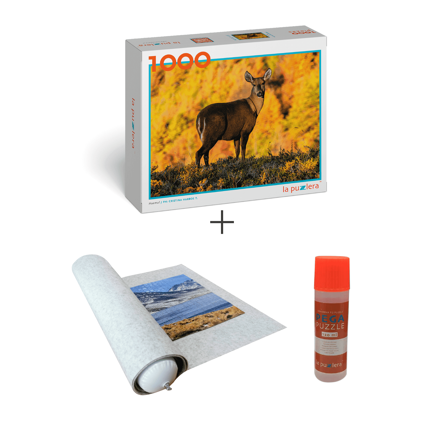 Puzzle Fauna Chilena + Puzzle Mat + Pega Puzzle