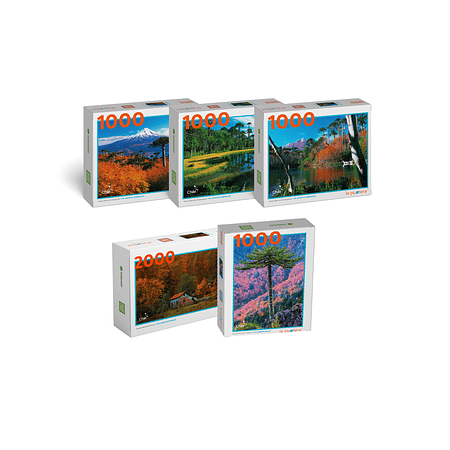 Pack Puzzles "Parques de la Araucanía" (5 Puzzles)
