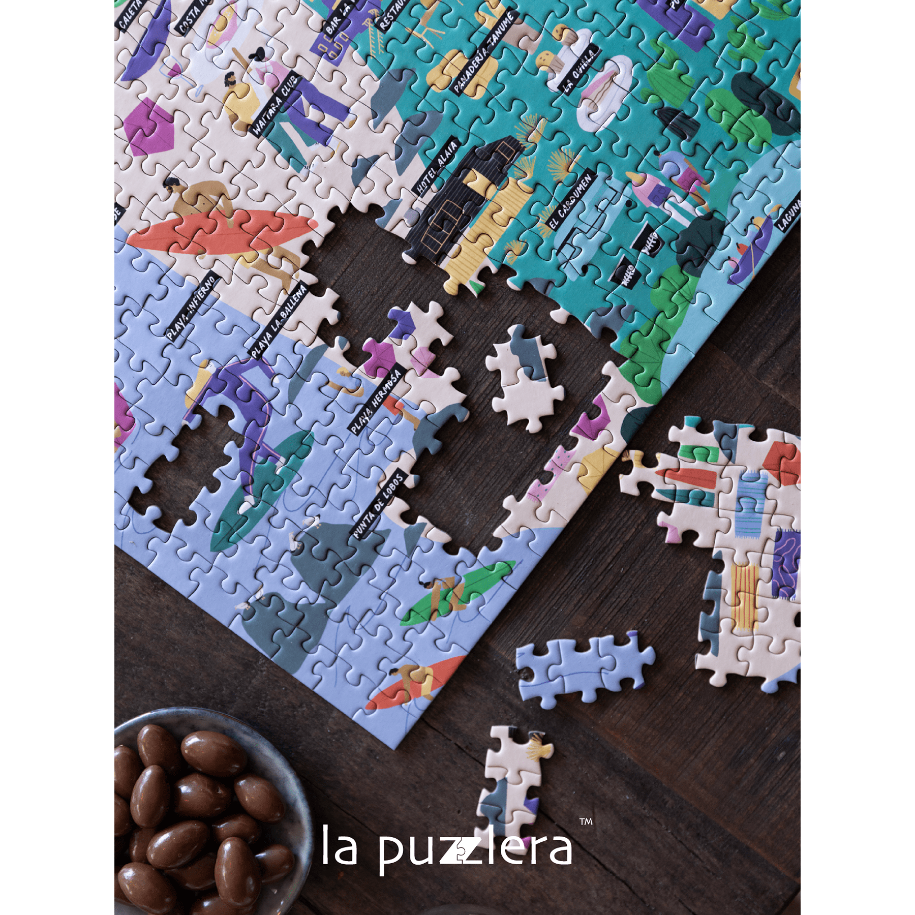 Puzzle Mapa Matanzas/ Puertecillo/ Pichilemu 1000 Piezas