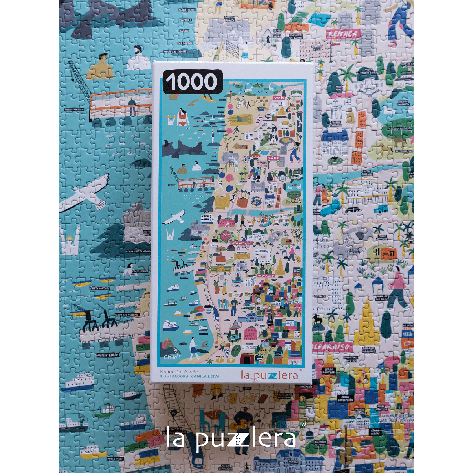 Puzzle Mapa Valparaíso/ Viña 1000 Piezas