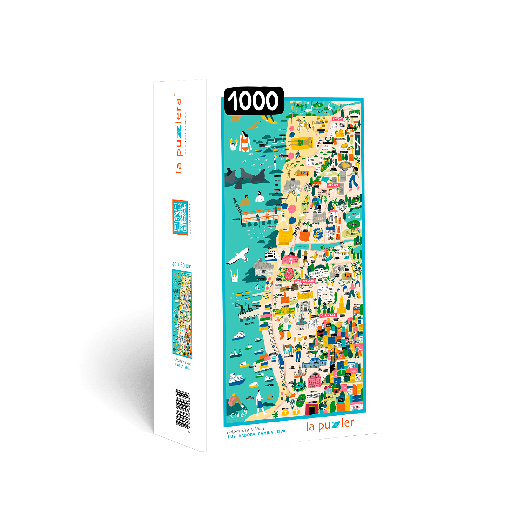 Puzzle Mapa Valparaíso/ Viña 1000 Piezas