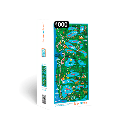 Puzzle Mapa Ruta de los Lagos 1000 Piezas