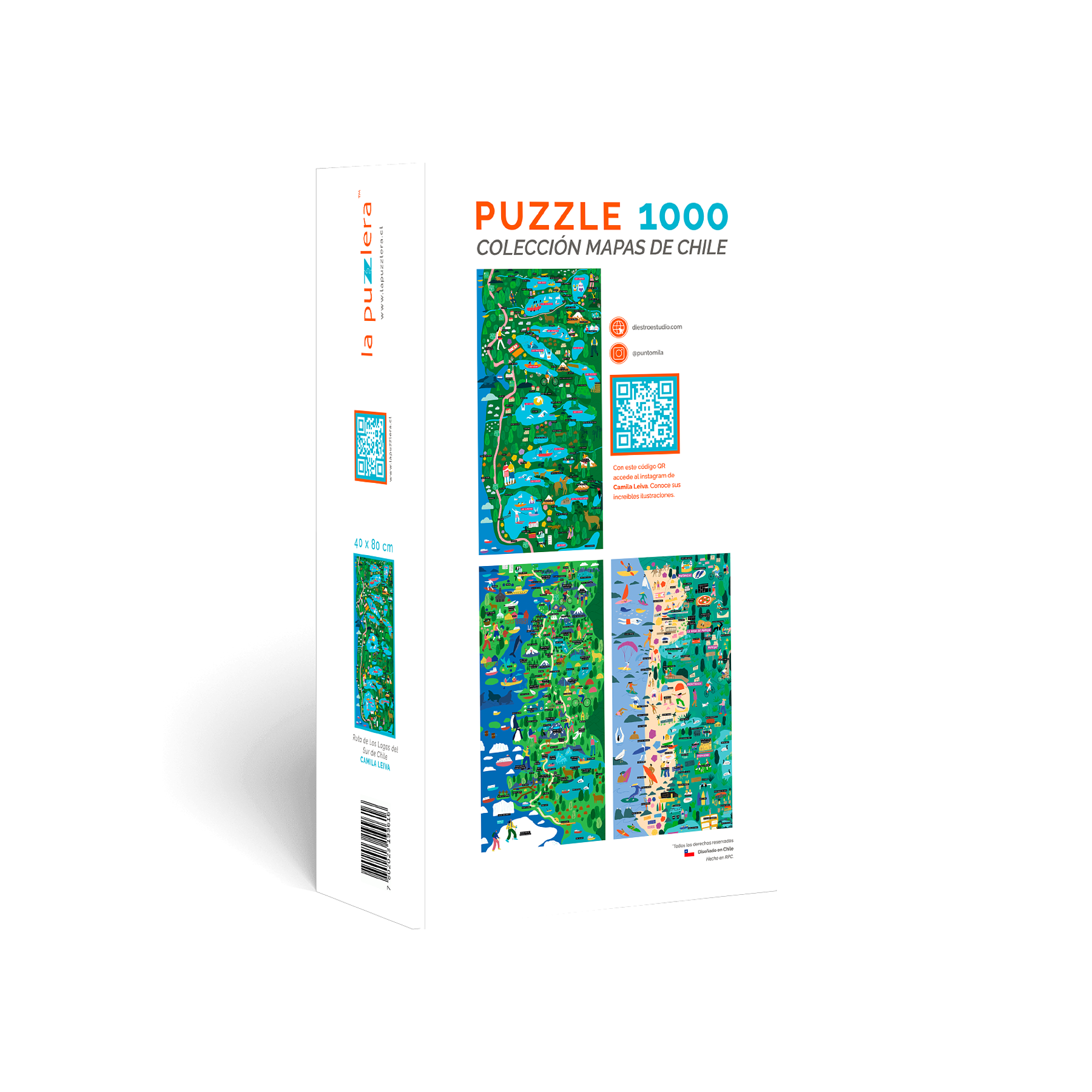 Puzzle Mapa Ruta de los Lagos 1000 Piezas