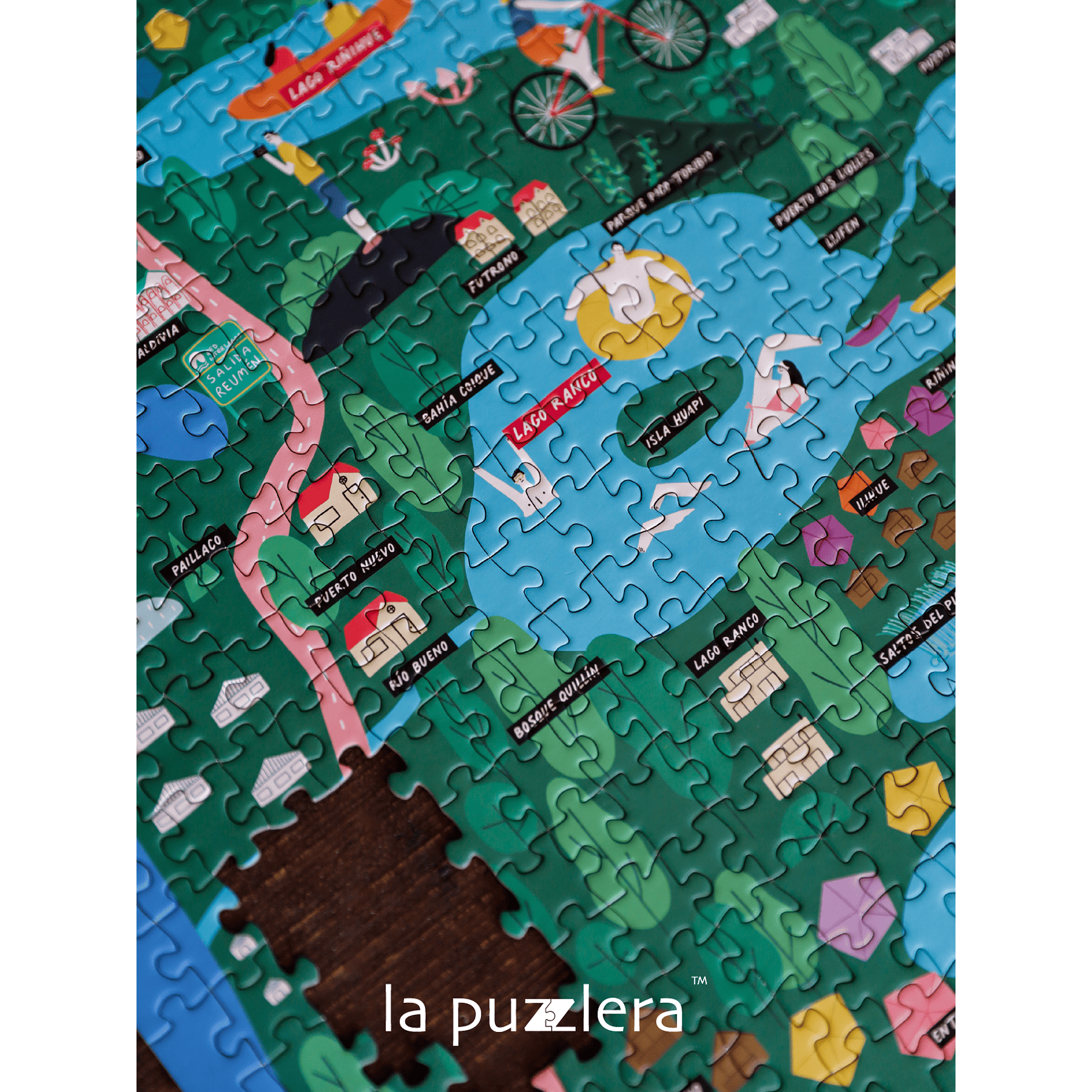 Puzzle Mapa Ruta de los Lagos 1000 Piezas