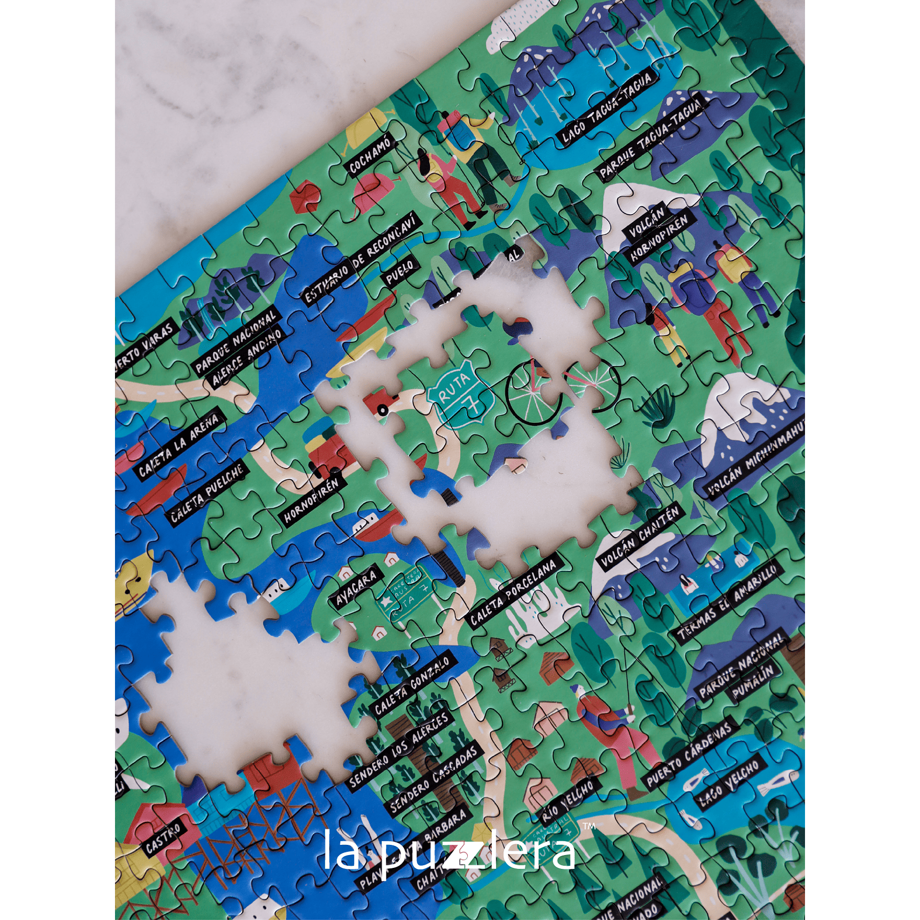 Puzzle Mapa Carretera Austral 1000 Piezas