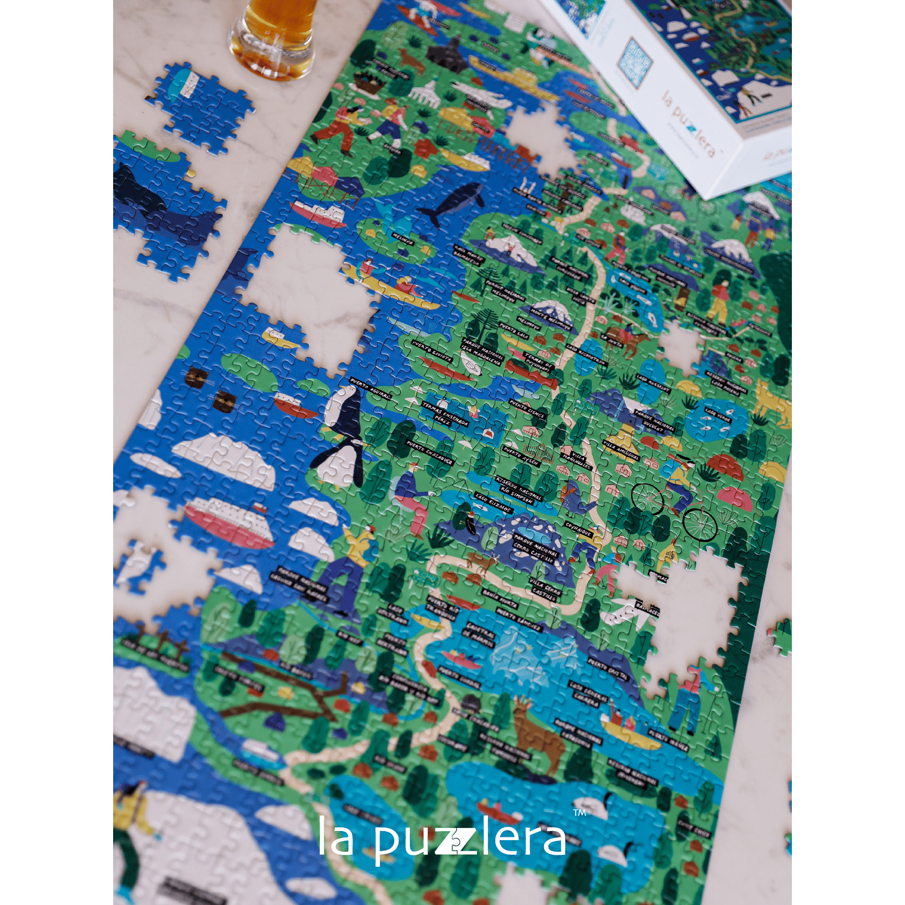 Puzzle Mapa Carretera Austral 1000 Piezas