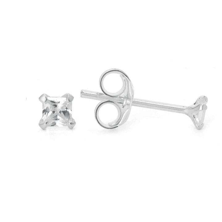 Aros Mini Circón Cuadrado 2