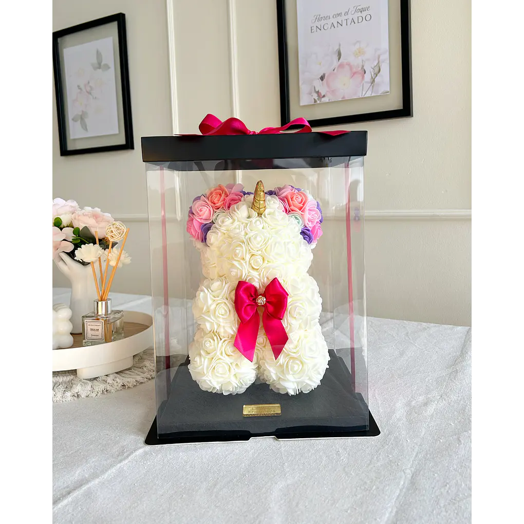 Oso Unicornio de Rosas Pequeño 1