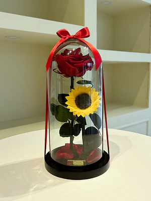 Jardín Encantado - Rosa y Girasol