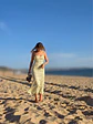 Vestido Ray – Vestido Comprido Justo Amarelo Polka Dots - Thumbnail 4