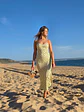Vestido Ray – Vestido Comprido Justo Amarelo Polka Dots - Thumbnail 6