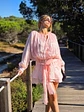 Vestido Sprout – Vestido Curto Rosa com Transparências e Efeito Balão - Thumbnail 5