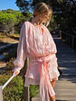 Vestido Sprout – Vestido Curto Rosa com Transparências e Efeito Balão - Thumbnail 6