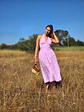 Vestido Rise – Vestido Midi Open Back Checkered Rosa - Thumbnail 3