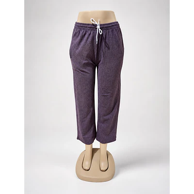 Pantalón de dralón rayas burdeo