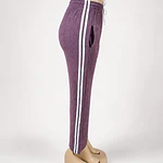 Pantalón de dralón rayas burdeo