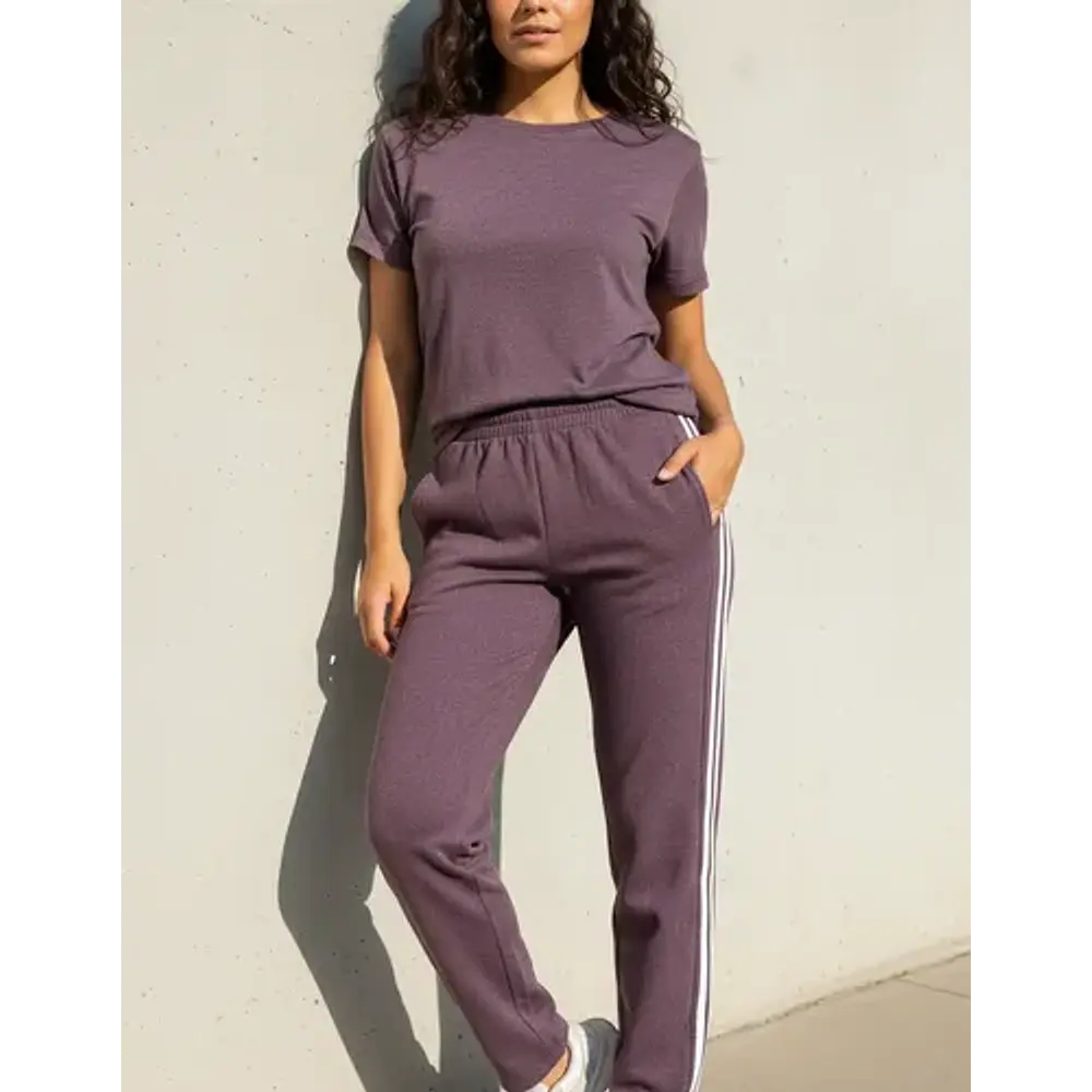 Pantalón De Buzo Mujer Burdeo