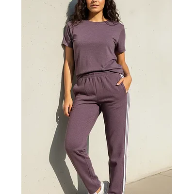 Pantalón De Buzo Mujer Burdeo