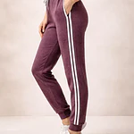 Pantalón De Buzo Mujer Burdeo