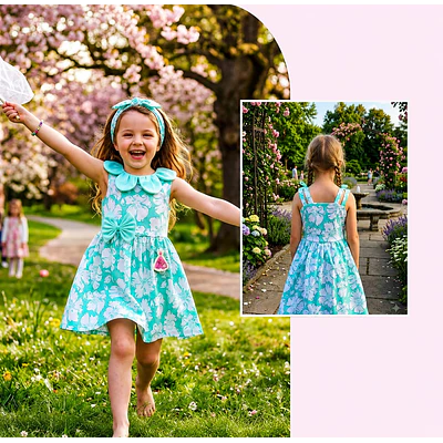 Vestido Petalo Verde Talla 4