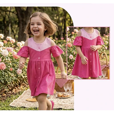 Vestido Rosa talla 4   