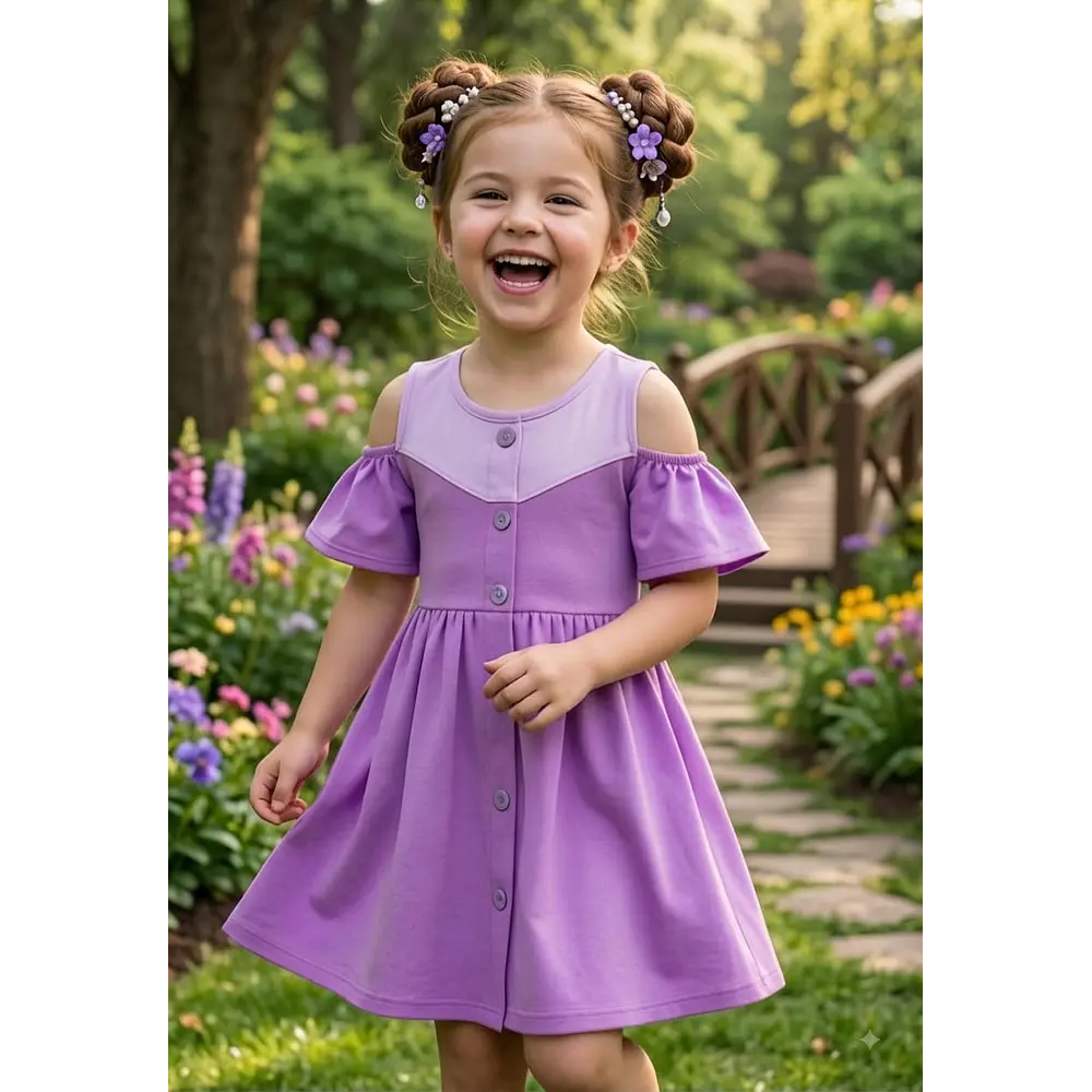 Vestido morado talla 4