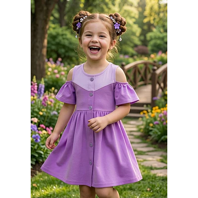 Vestido morado talla 4