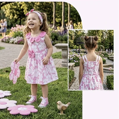 Vestido Petalo rosado Talla 8