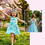 Vestido Petalo Verde Talla 12