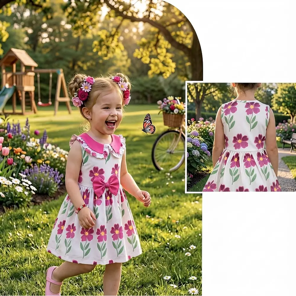 Vestido Flores talla 12