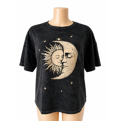 Polera Sol y luna Talla S-M Negro