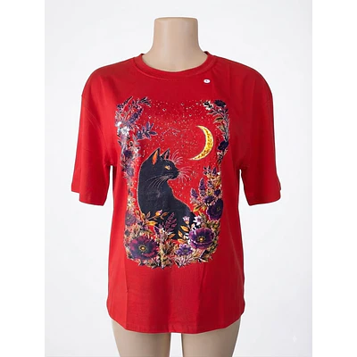 Polera Pima gato Onix Talla L