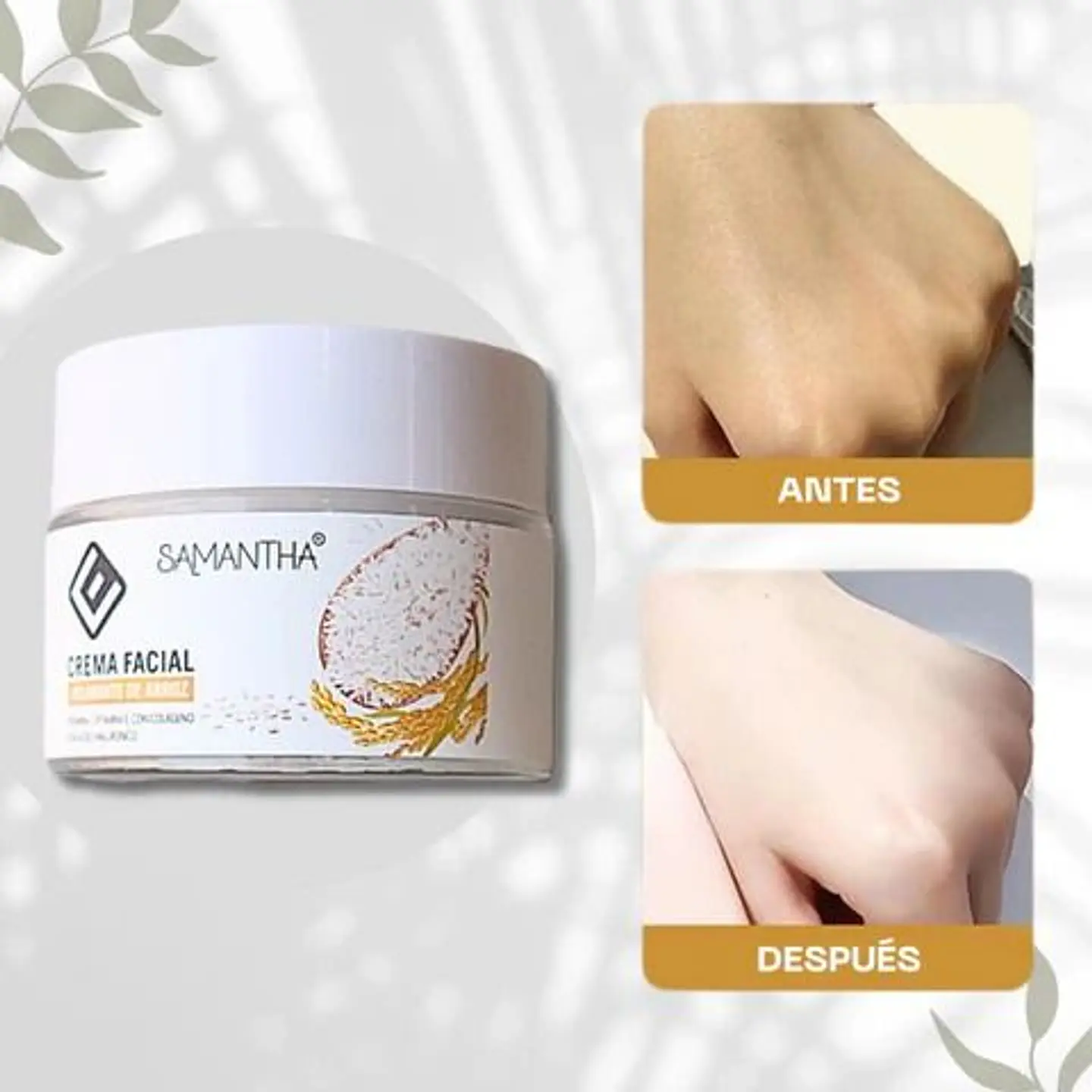 Crema Facial Blanqueadora de arroz Aclarante  50G 3