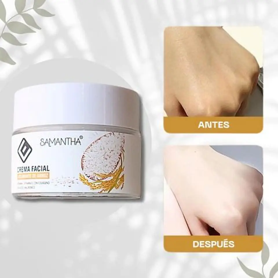 Crema Facial Blanqueadora de arroz Aclarante  50G 3