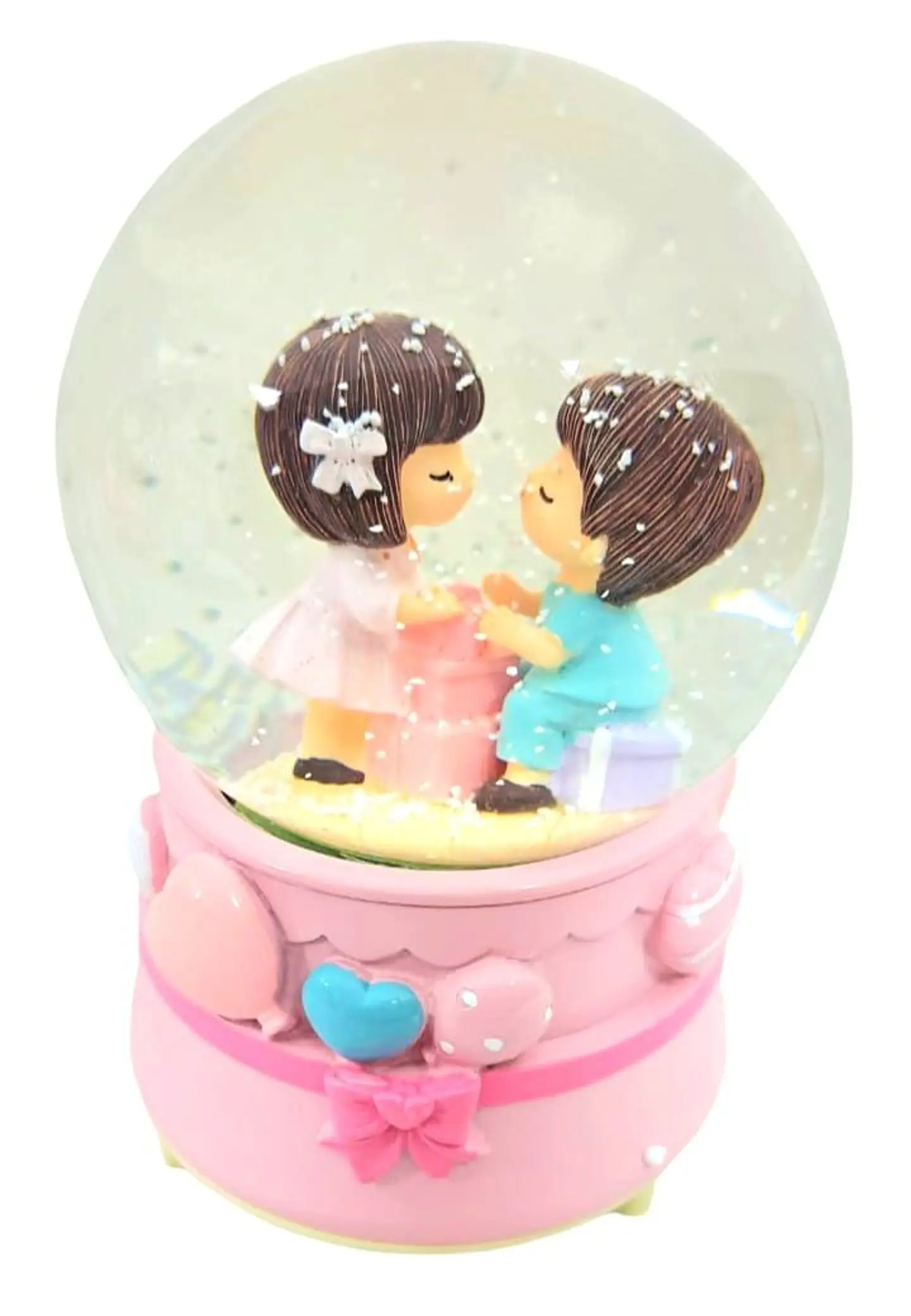 Esfera musical con luces y nieve de pareja San Valentín 8