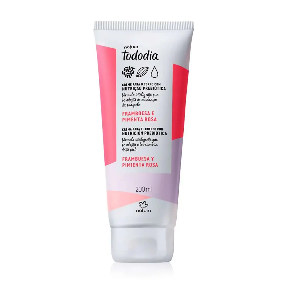 Tododia Crema nutritiva corporal Frambuesa y Pimienta Rosa 200 ml 1
