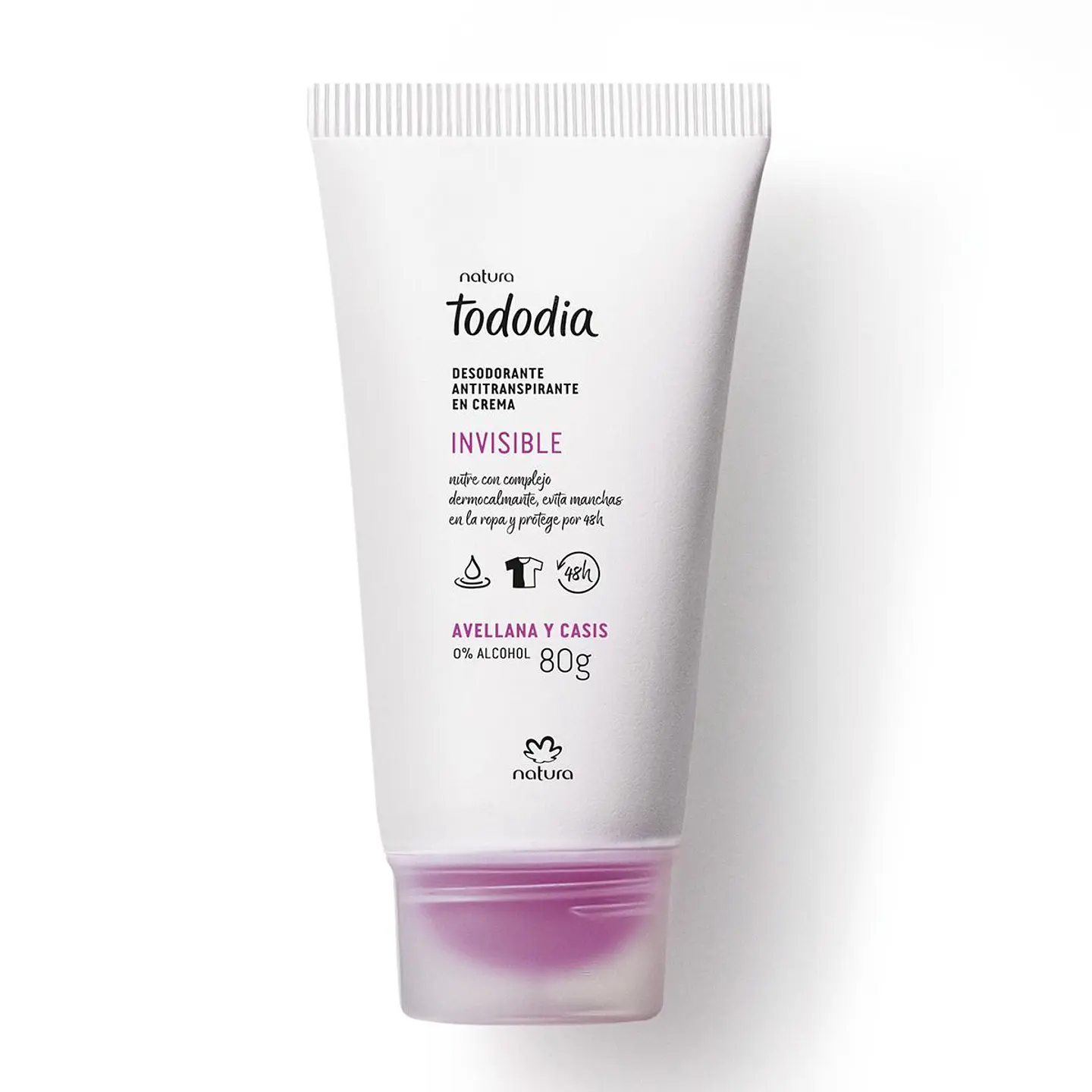 Desodorante antitraspirante en crema invisible avellana y casis 80 gr 1
