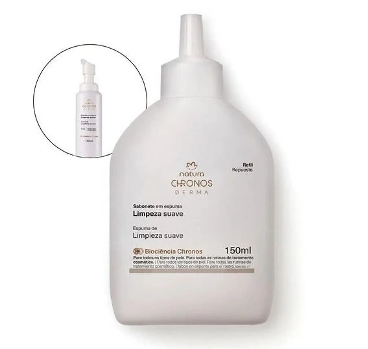 Repuesto Chronos Derma Espuma de limpieza suave 150 ml 1