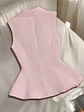 Blusa Blazer mujer elegante sin mangas - Miniatura 4