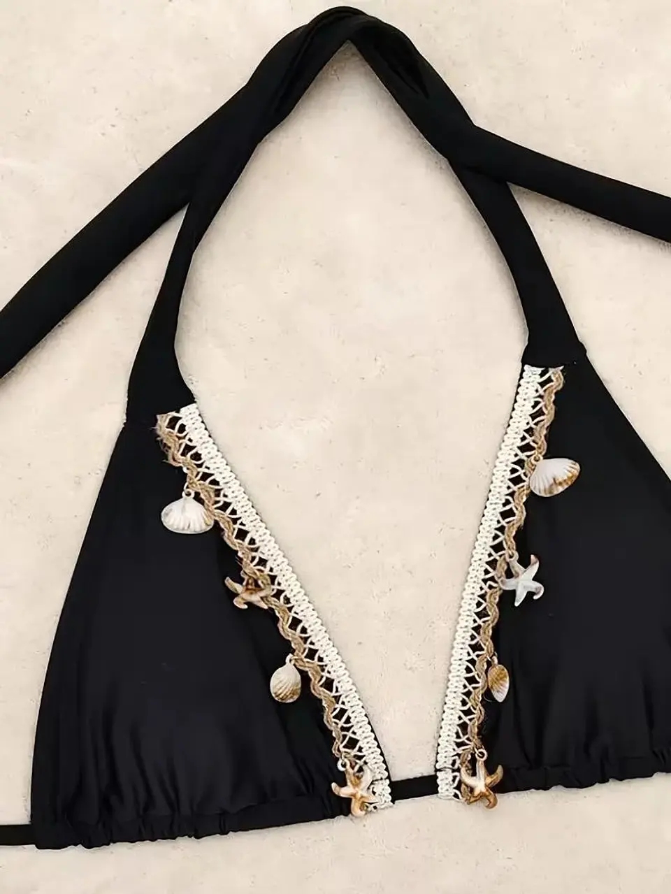 Bikini sexy para mujer con copa, forro interno y accesorios oceánicos 3