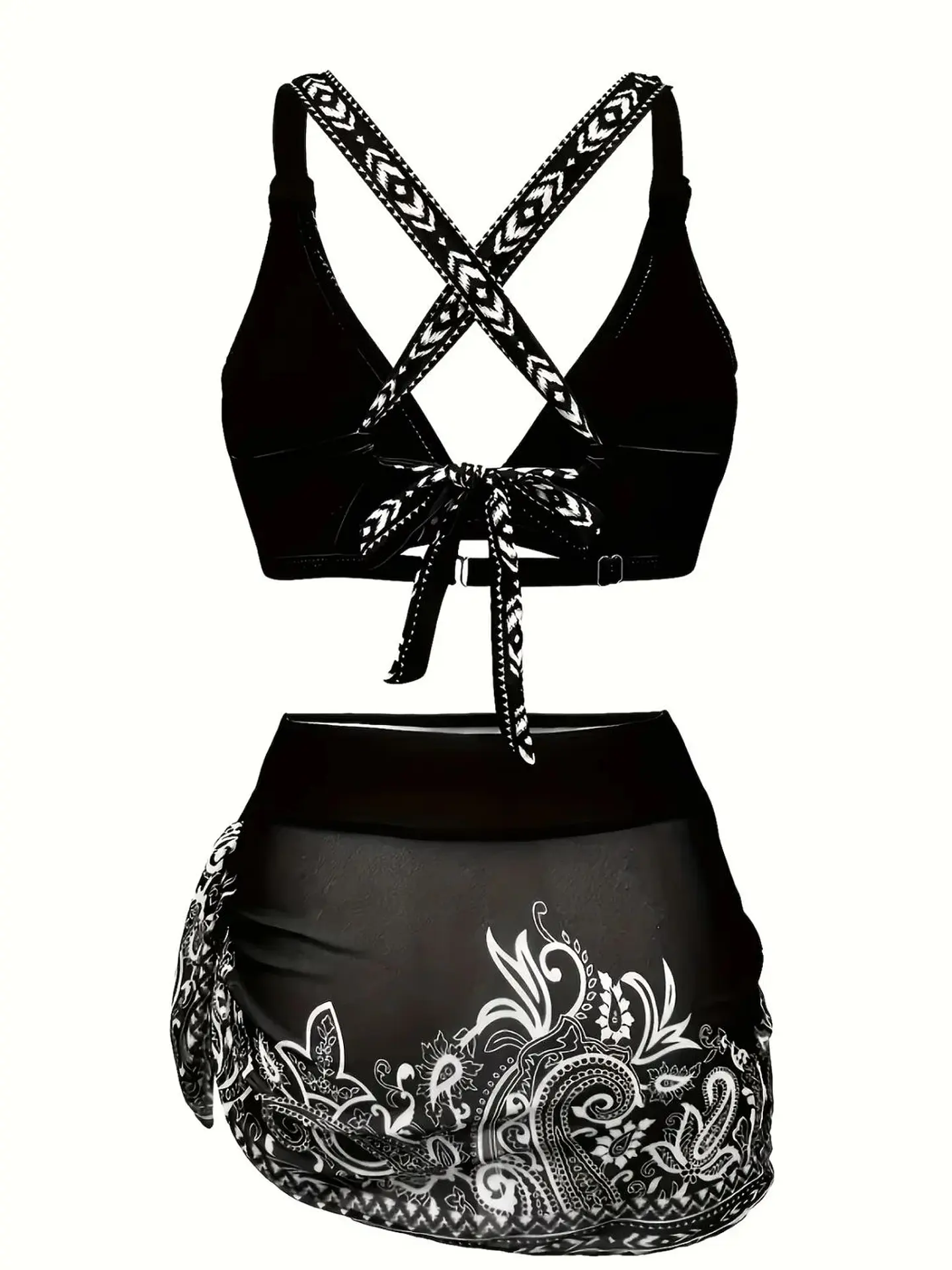 Conjunto de bikini de 3 piezas para mujer, estilo étnico 4