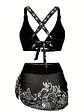 Conjunto de bikini de 3 piezas para mujer, estilo étnico - Miniatura 4