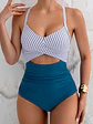 Traje de baño para mujer cubre el vientre, efecto adelgazante copa y forro interno - Miniatura 1