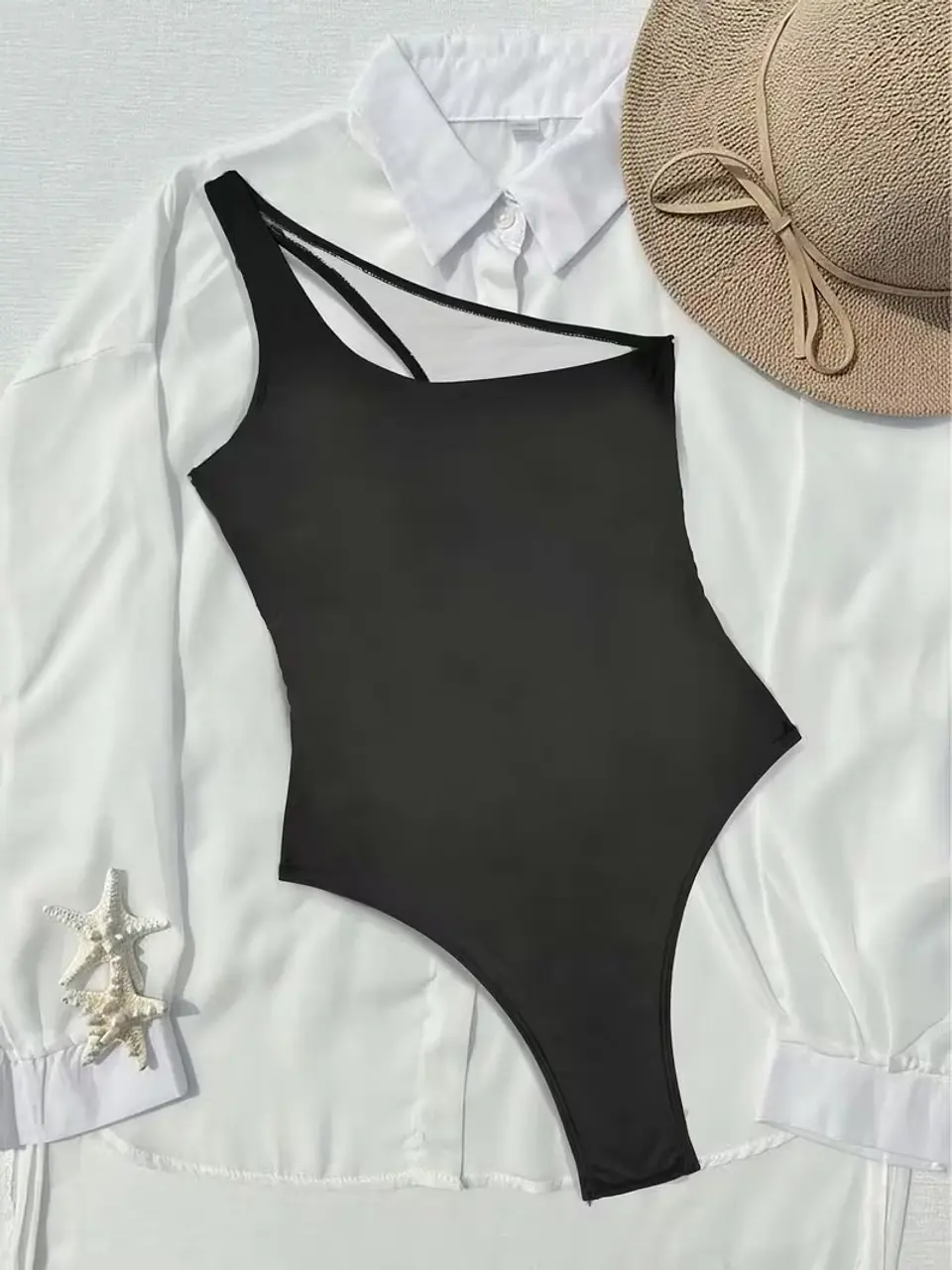Traje de baño para mujer con detalle de cadena copa y forro interno 5